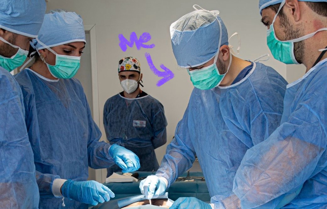 Medical team performing surgery